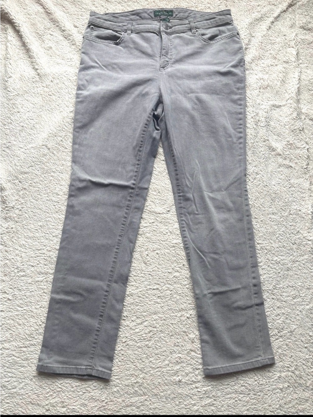 Ralph Lauren Straight-Leg Jeans in Light Gray